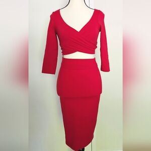 Elegant Red Women's Skirt BEBE